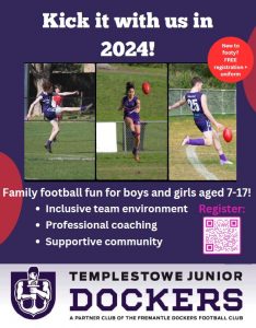 Templestowe Junior Football Club 2024 registrationimage